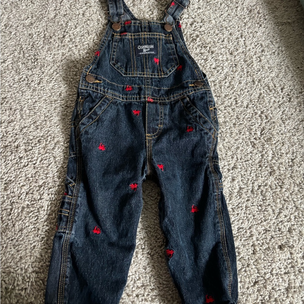 OshKosh overalls 12 months train print